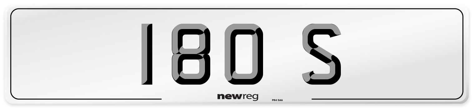 180 S Number Plate from New Reg